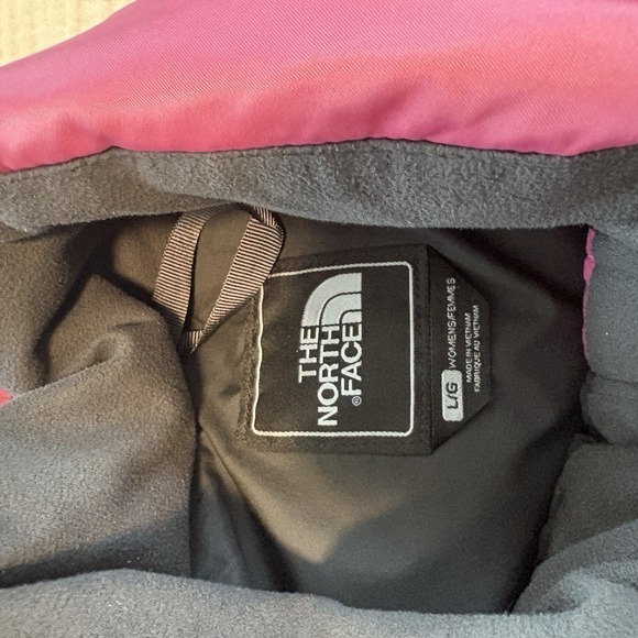 The North Face 550 Puffer Vest Goose Down Women's Sz Large Pink Full Zip - Picture 4 of 16